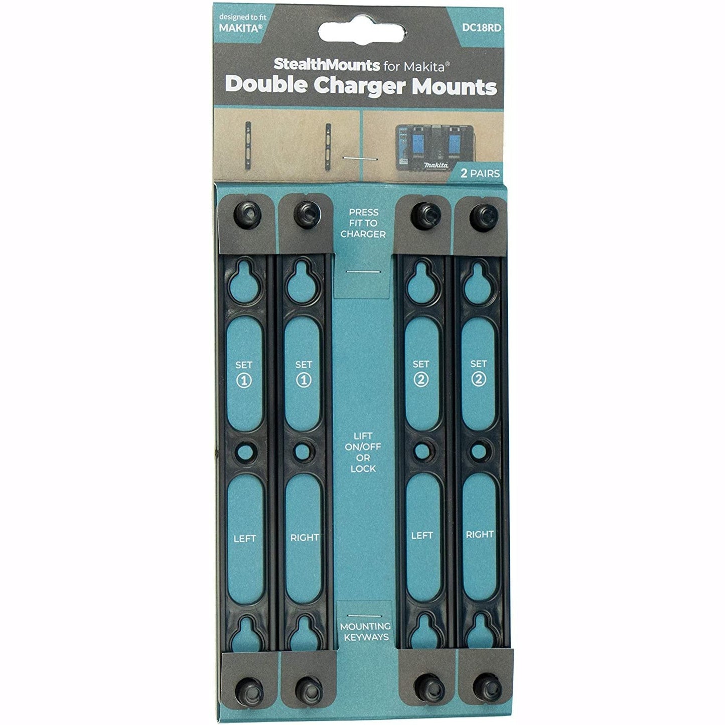 StealthMounts Charger Wall Mount for Makita DC18RD