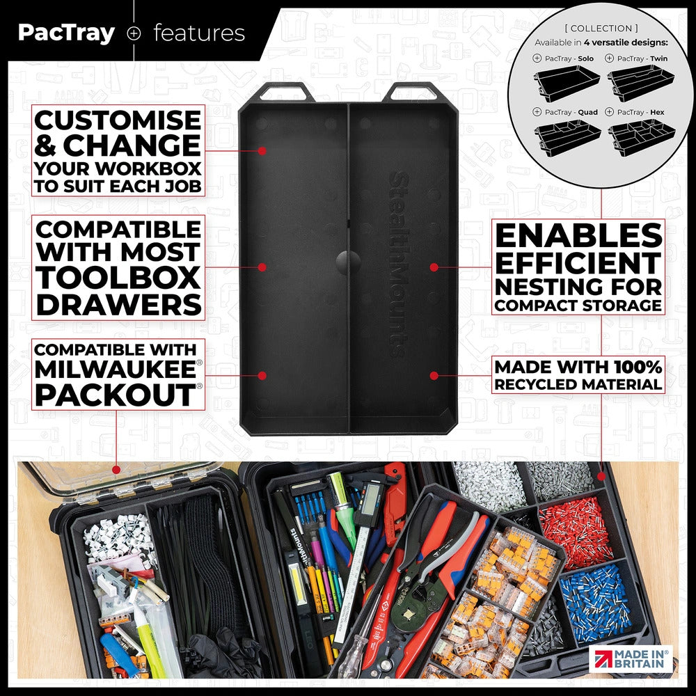 StealthMounts Double Compartment PacTray