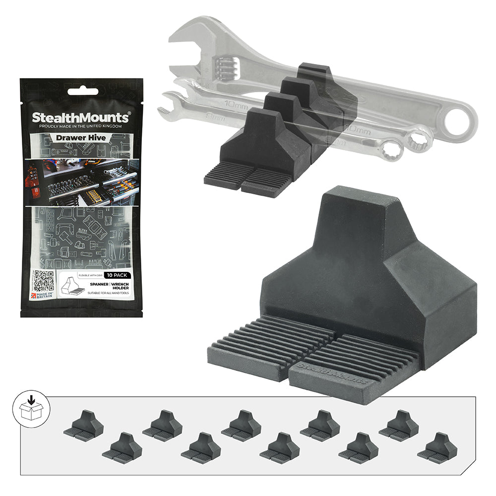 StealthMounts Drawer Hive Spanner/Wrench Holder 10 pk.