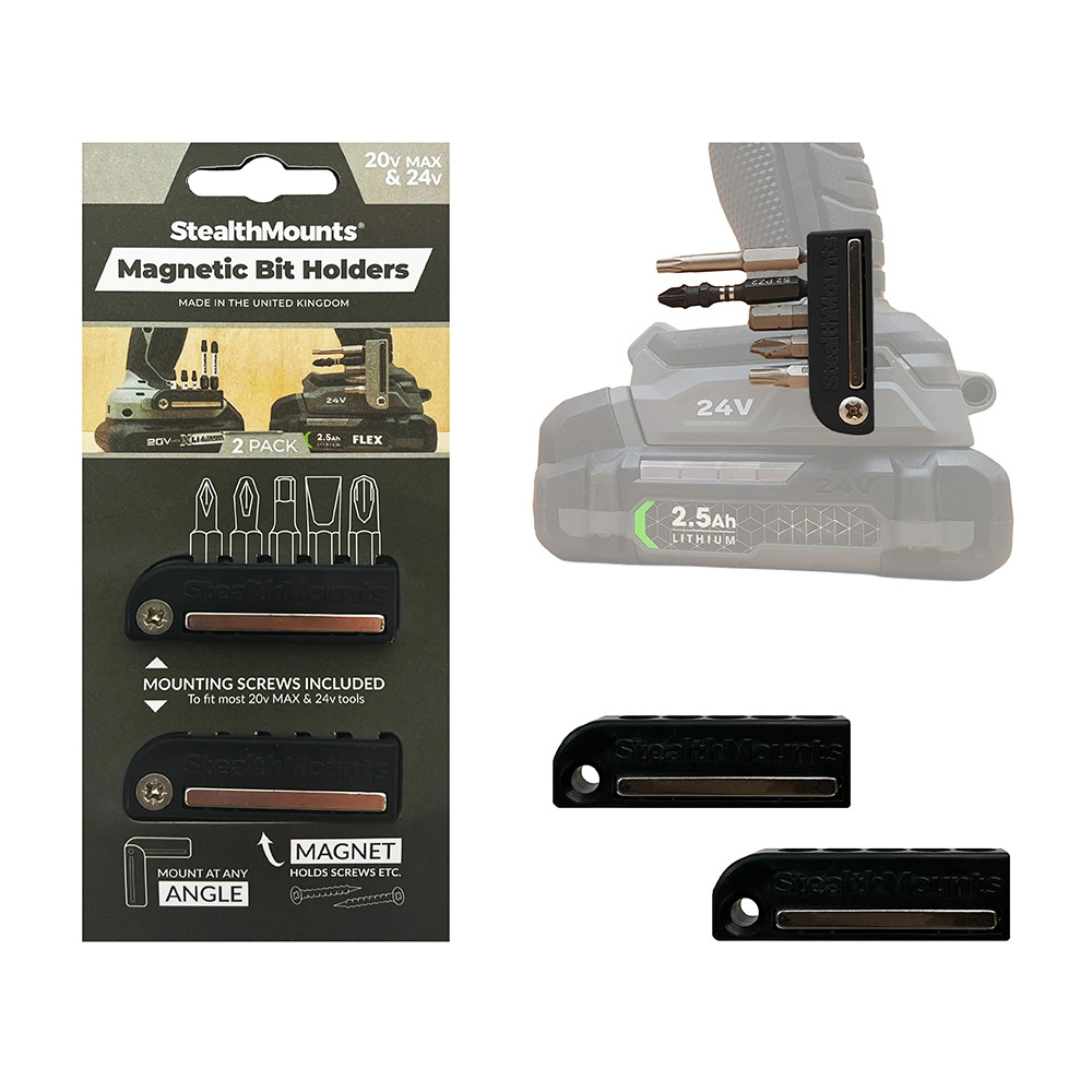 StealthMounts Magnetic Bit Holder for Flex 18v & 24v Tools