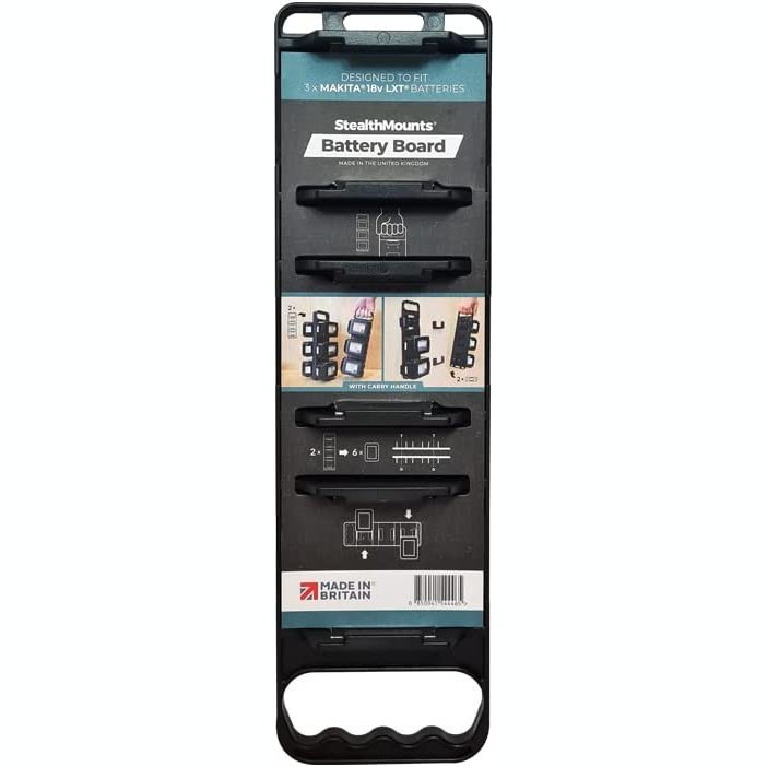 StealthMounts Makita 18v LXT Battery Holder Board with Handle