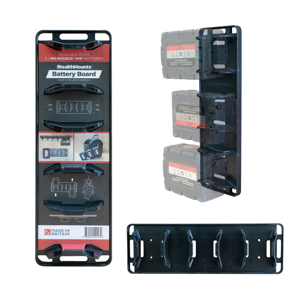 StealthMounts Milwaukee M18 Battery Holder Board