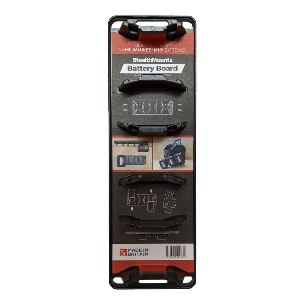 StealthMounts Milwaukee M18 Magnetic Battery Holder Board