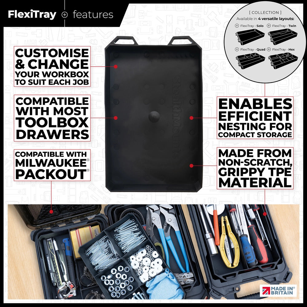 StealthMounts Open Compartment FlexiTray