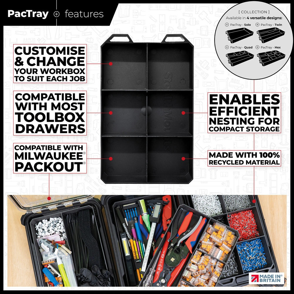 StealthMounts Six Compartment PacTray
