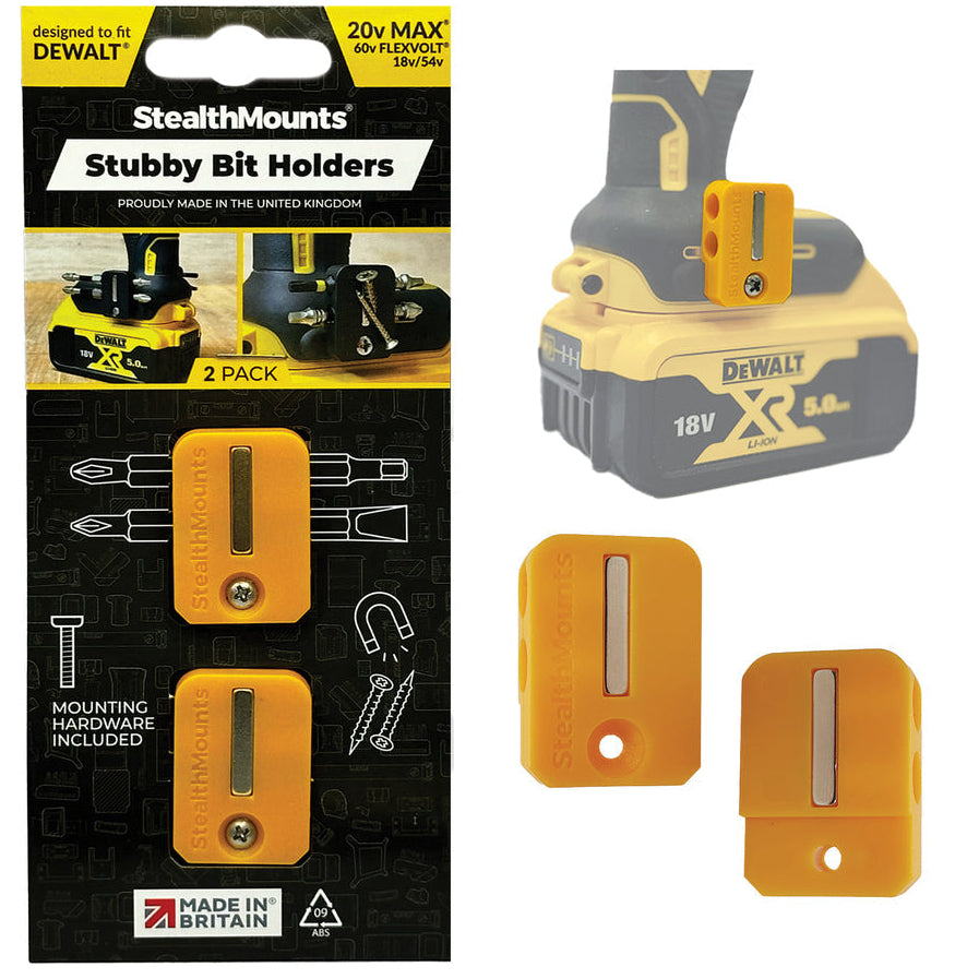 StealthMounts Stubby Magnetic Bit Holder for Dewalt XR & Flaxvolt Tools