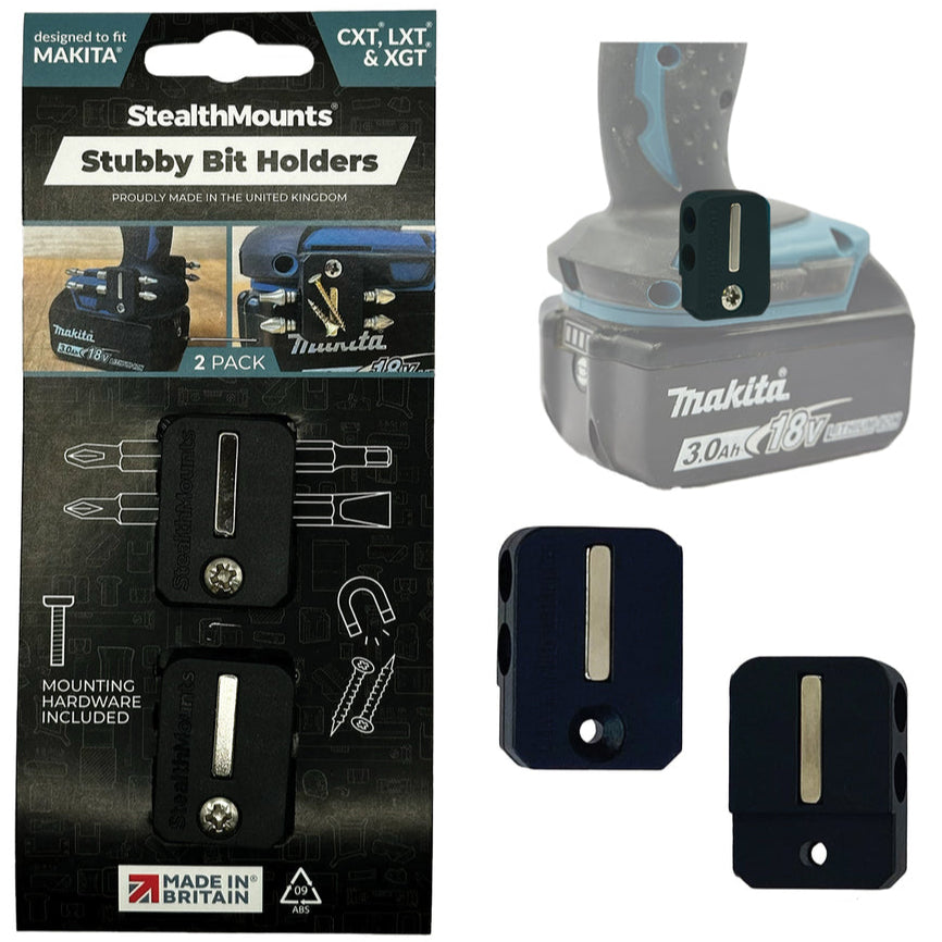 StealthMounts Stubby Magnetic Bit Holder for Makita CXT, LXT & XGT Tools