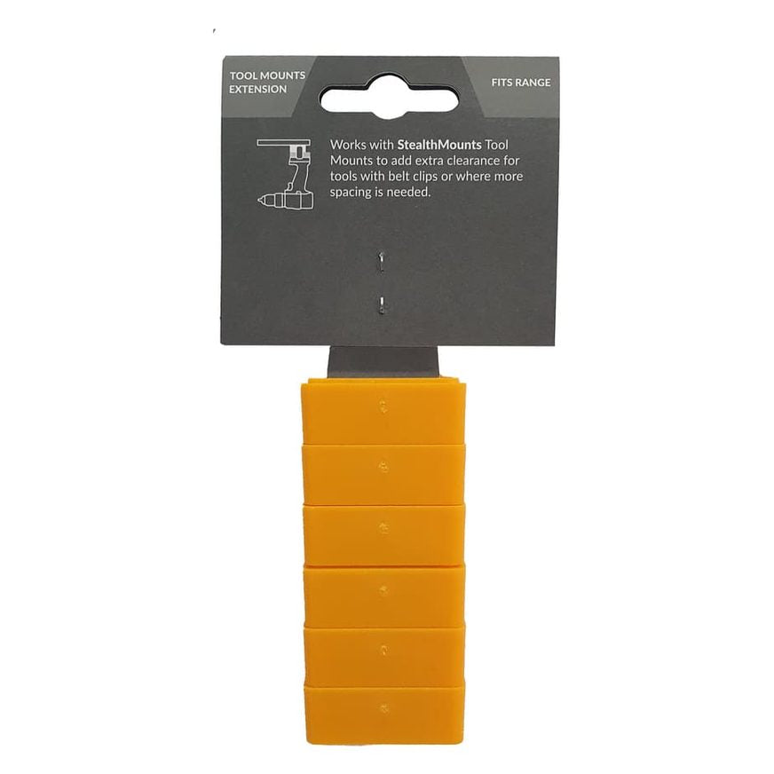 StealthMounts Tool Mount 12mm Spacers, Red, Yellow, Black & Teal