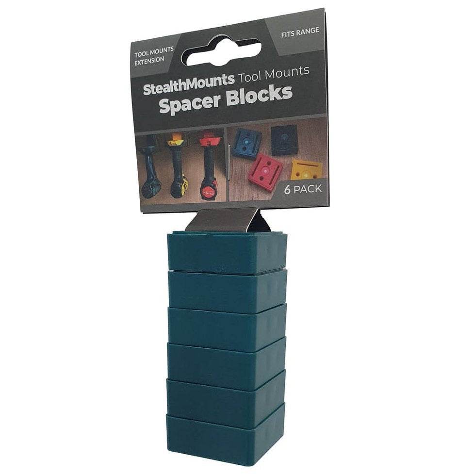 StealthMounts Tool Mount 12mm Spacers, Red, Yellow, Black & Teal