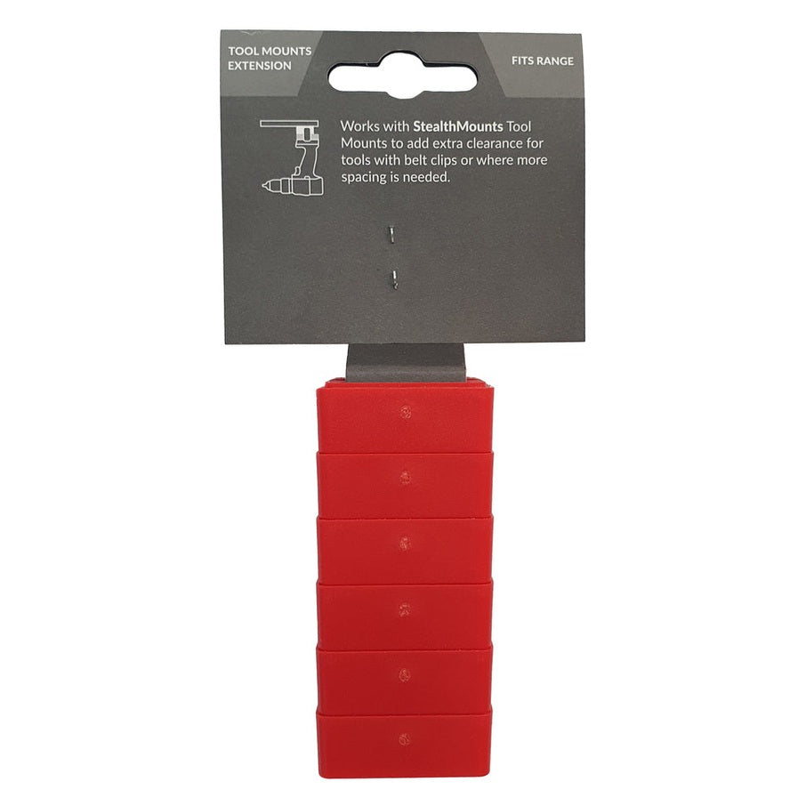StealthMounts Tool Mount 12mm Spacers, Red, Yellow, Black & Teal