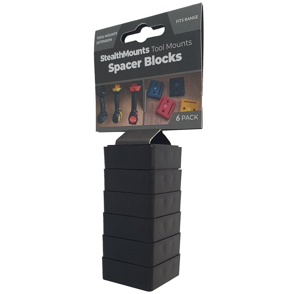 StealthMounts Tool Mount 12mm Spacers, Red, Yellow, Black & Teal