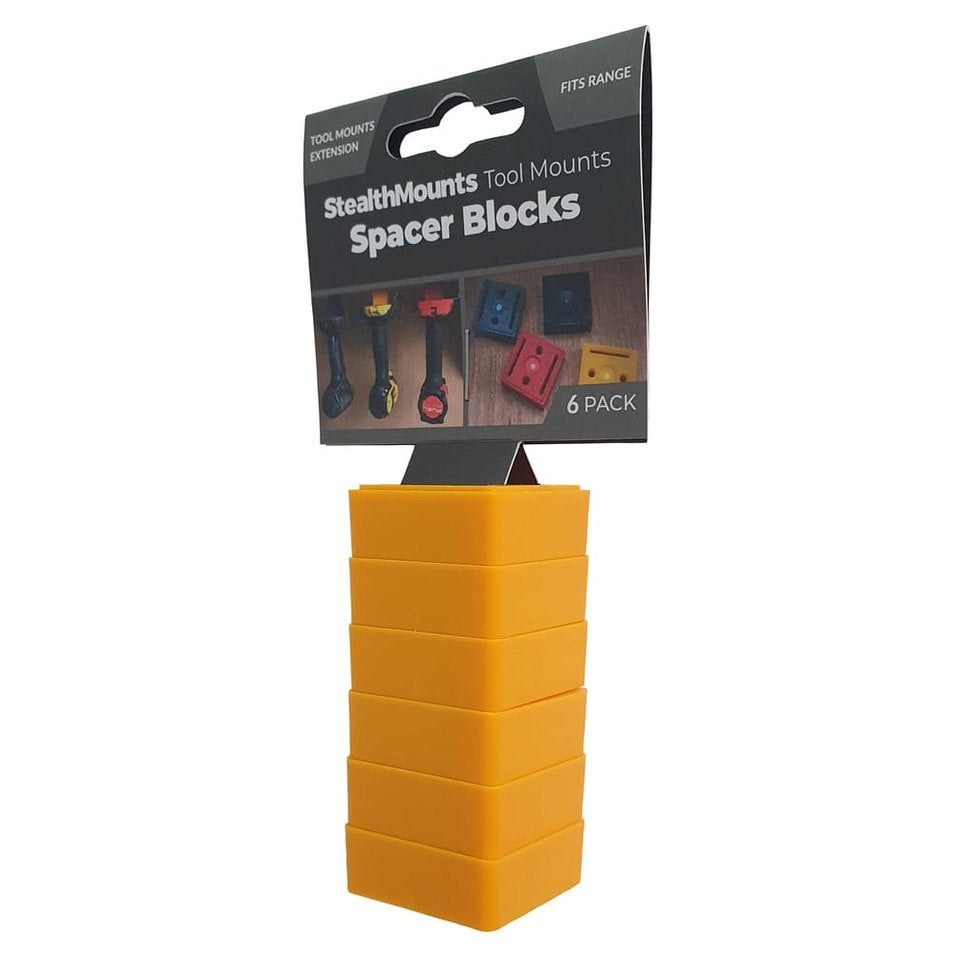 StealthMounts Tool Mount 12mm Spacers, Red, Yellow, Black & Teal