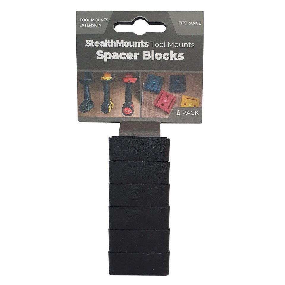 StealthMounts Tool Mount 12mm Spacers, Red, Yellow, Black & Teal