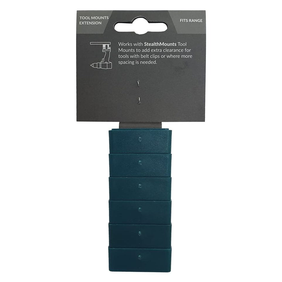 StealthMounts Tool Mount 12mm Spacers, Red, Yellow, Black & Teal
