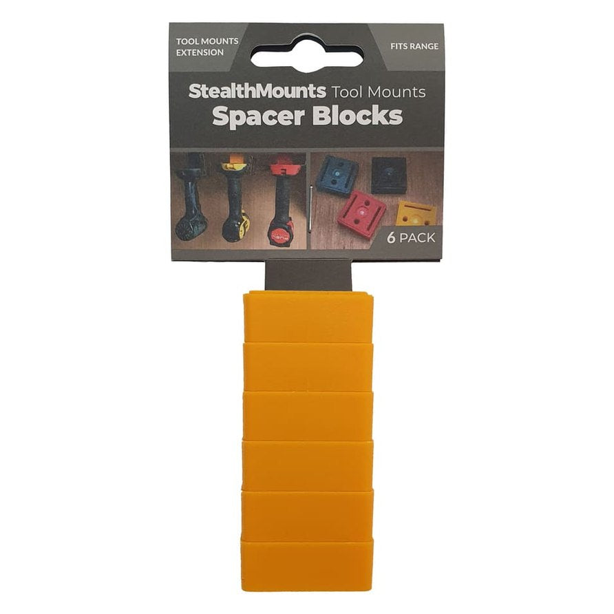StealthMounts Tool Mount 12mm Spacers, Red, Yellow, Black & Teal