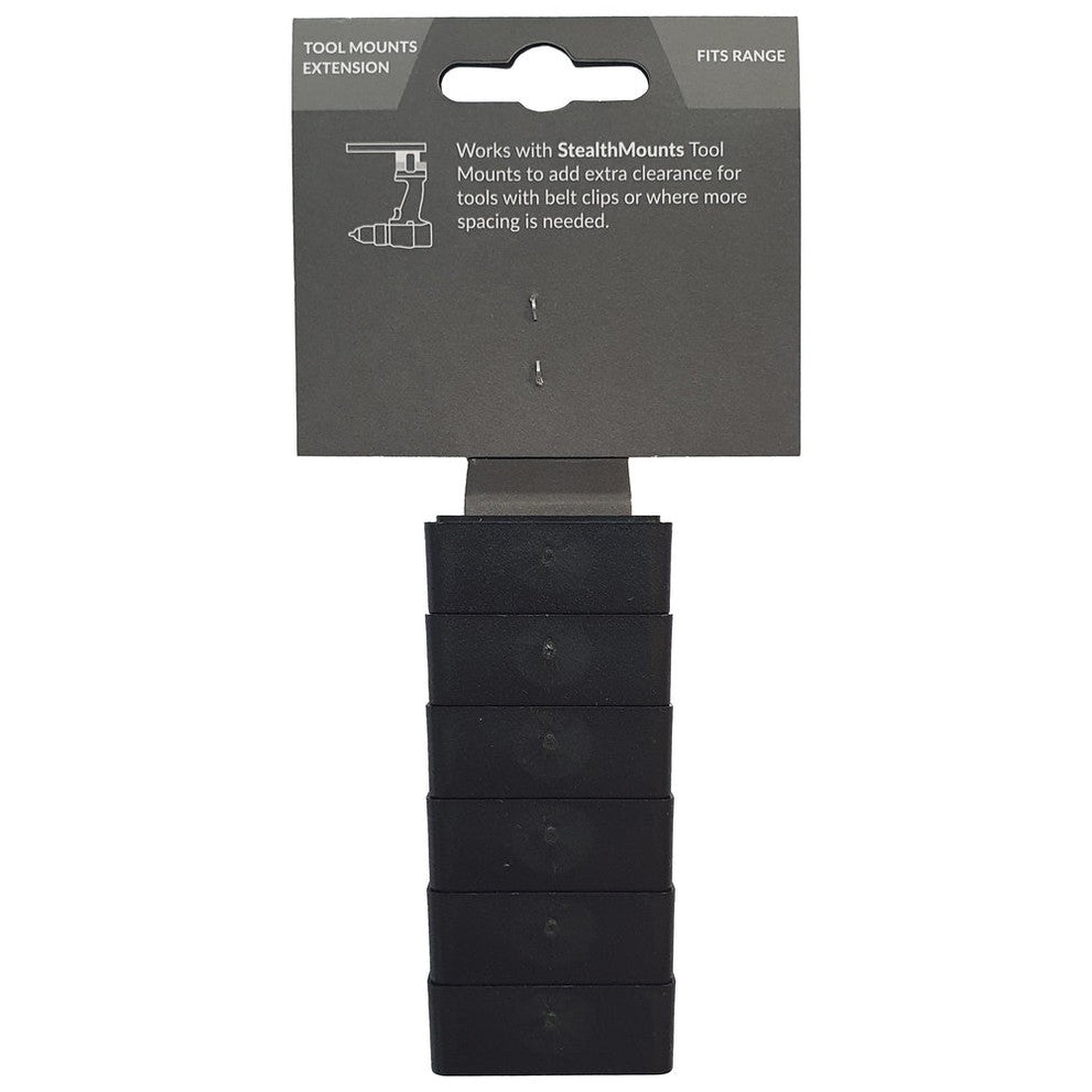 StealthMounts Tool Mount 12mm Spacers, Red, Yellow, Black & Teal
