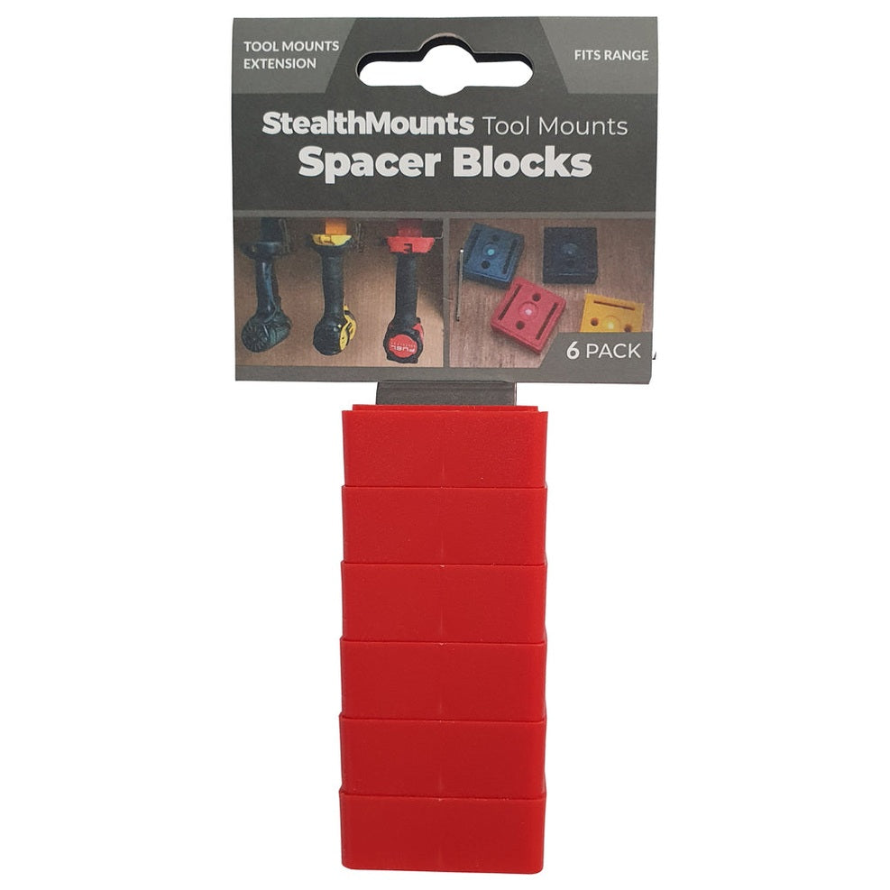 StealthMounts Tool Mount 12mm Spacers, Red, Yellow, Black & Teal