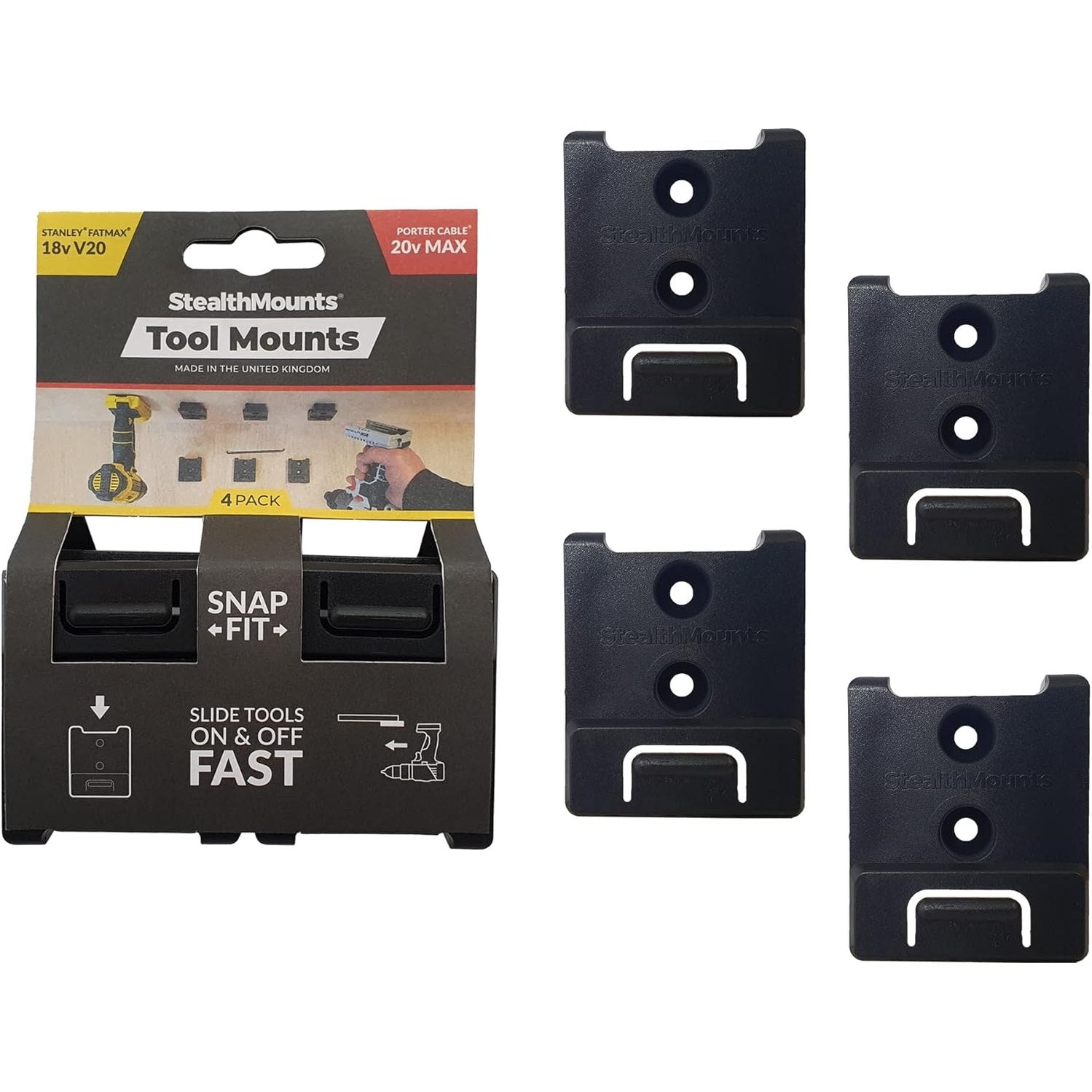 StealthMounts Tool Mounts for Stanley Fat Max, Porter Cable 18v