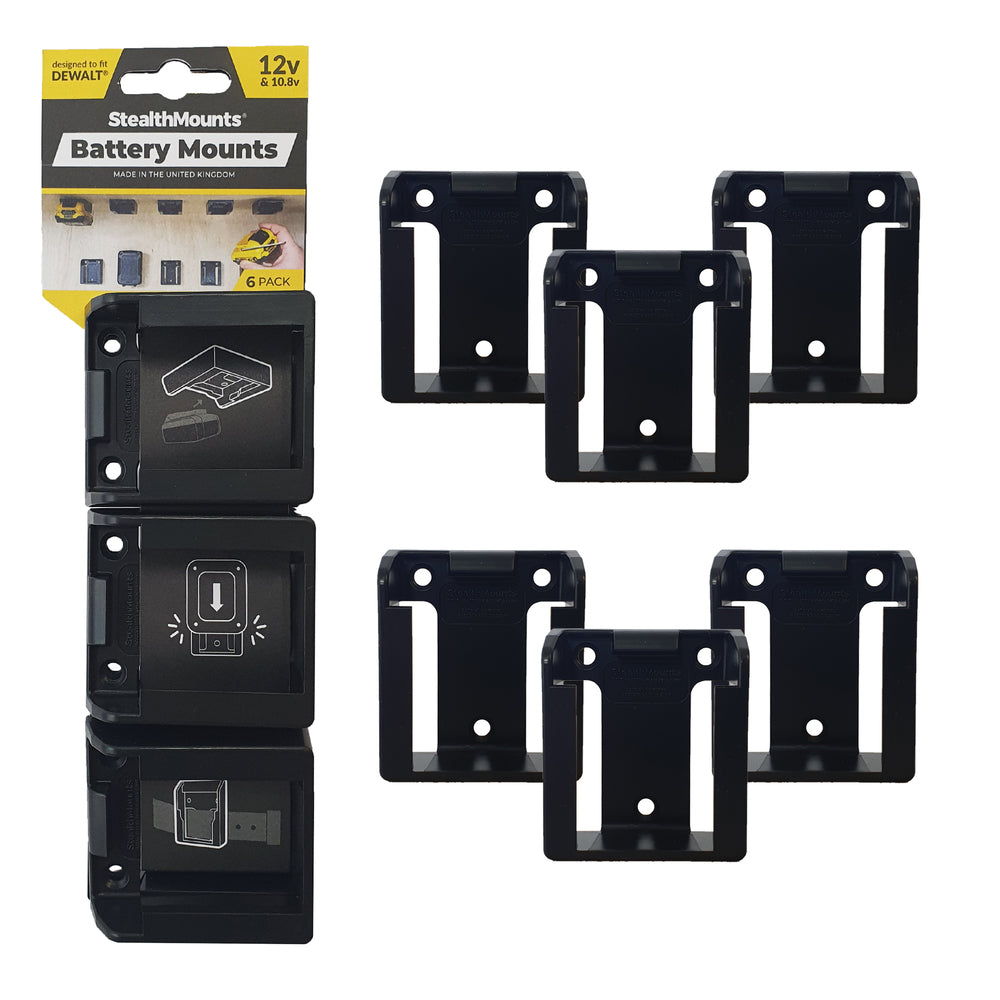 Stealthmounts Battery Holders for DeWalt 10.8v / 12v Batteries